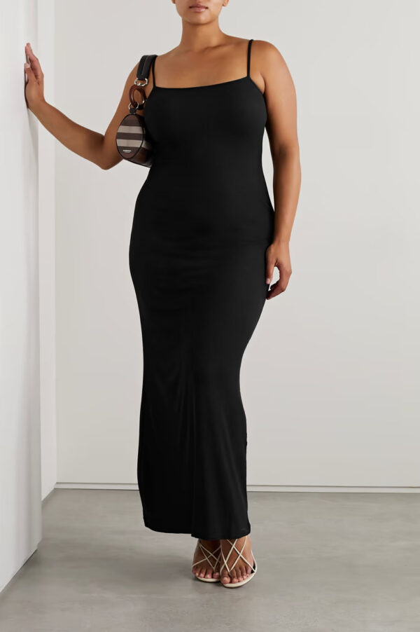 BLACK STRETCH DRESS - Slika 2